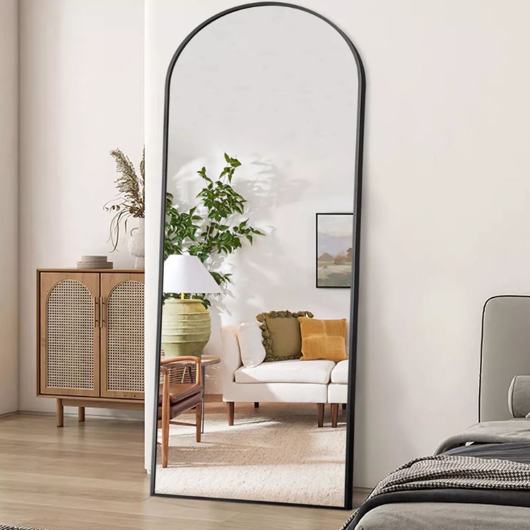 Modern Full-Length Arched Floor Mirror