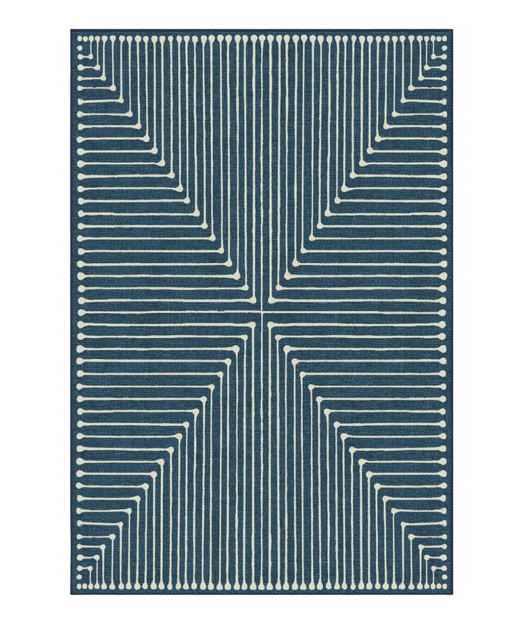 Inkdrop Lapis Blue Tufted Rug