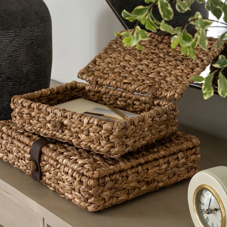 Woven Seagrass Decorative Box