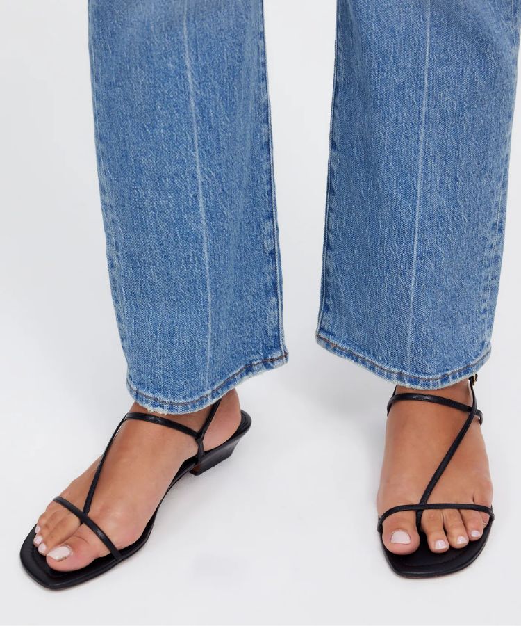 Asymmetric T-Strap Sandal