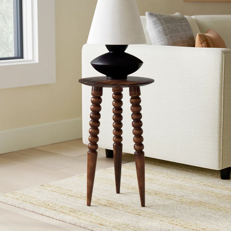 Spindle Wood End Table