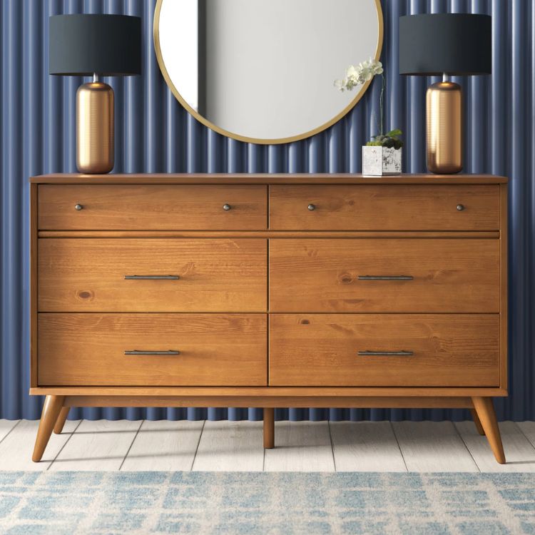 Mid-Century 6-Drawer Dresser