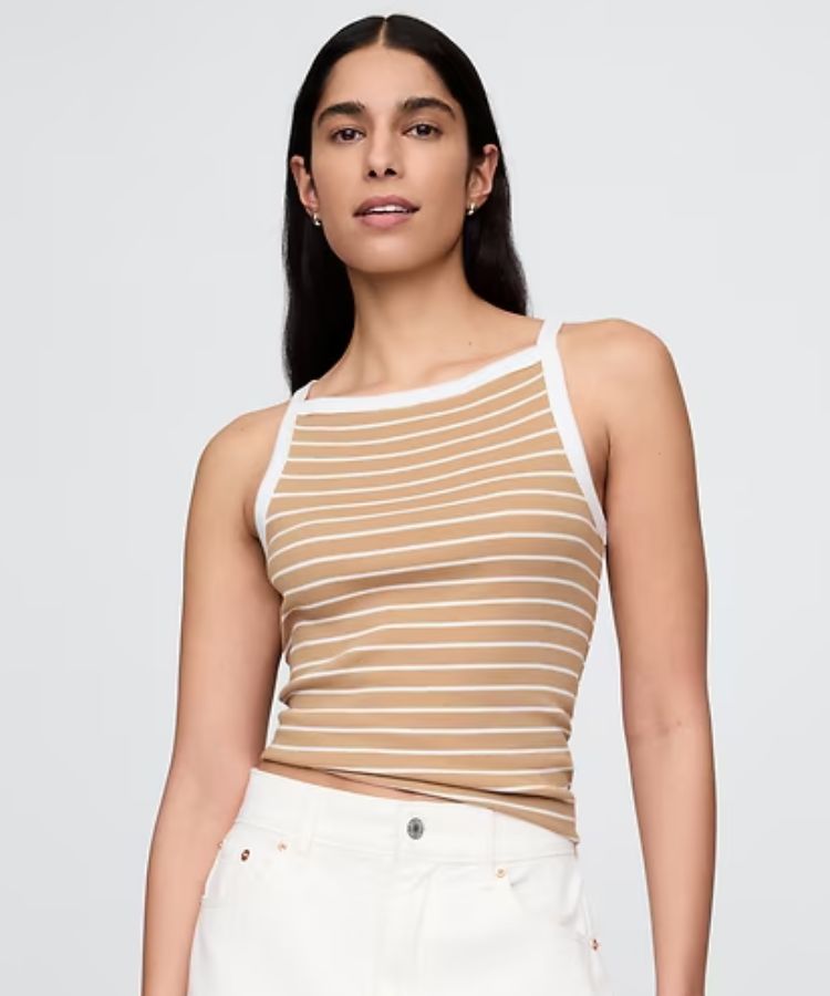 Modern Apron-Neck Tank Top