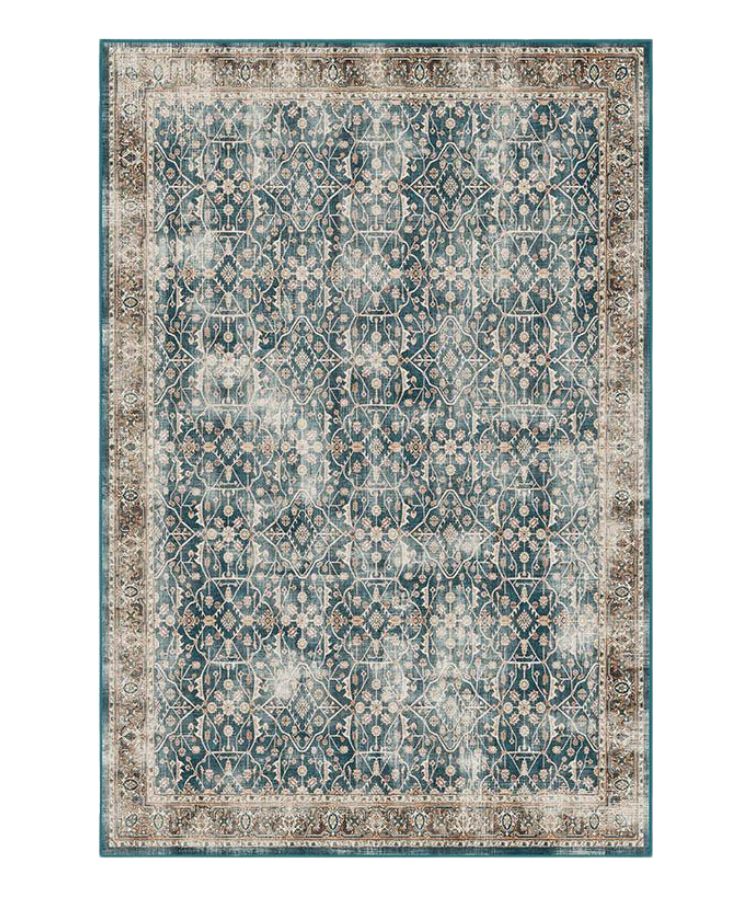 Teal Blue Tufted Rug