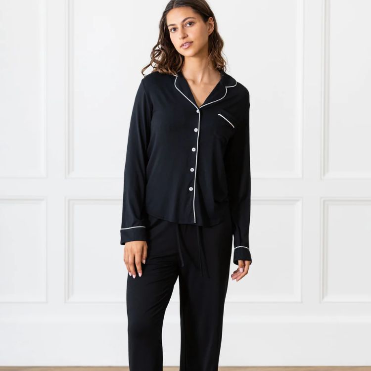 Bamboo Stretch-Knit Long Sleeve Pajama Set