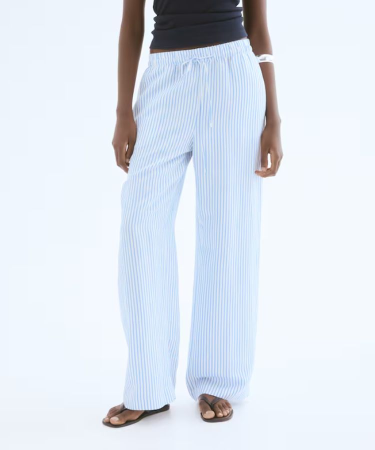 Linen-Blend Pants