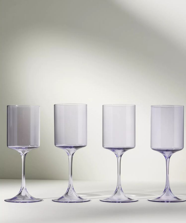 Colored Wine Glasses, Set of 4