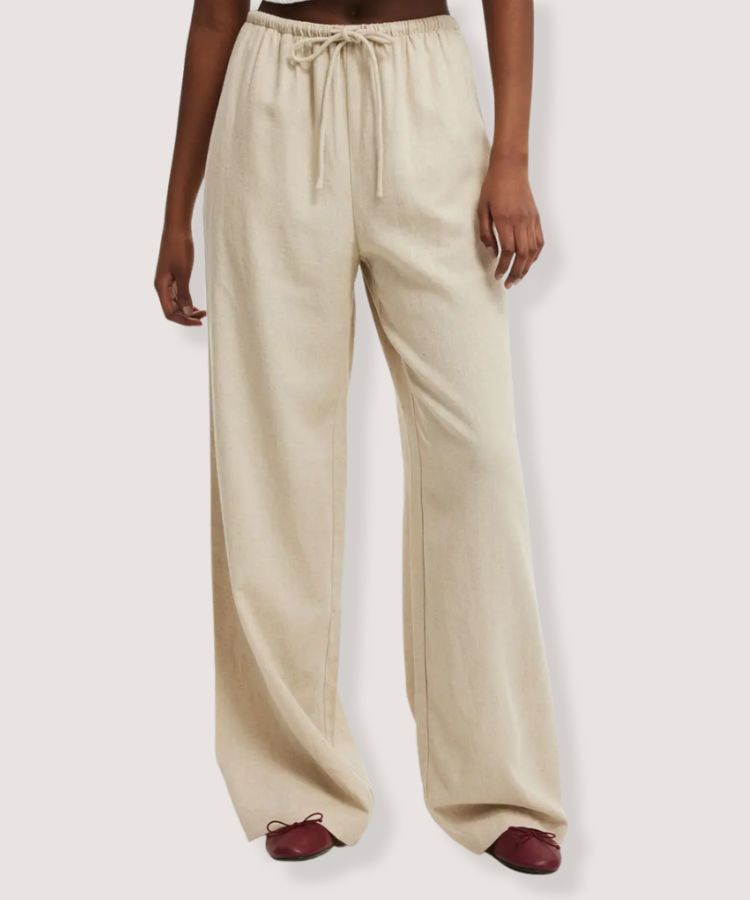 Drawstring Wide Leg Pant
